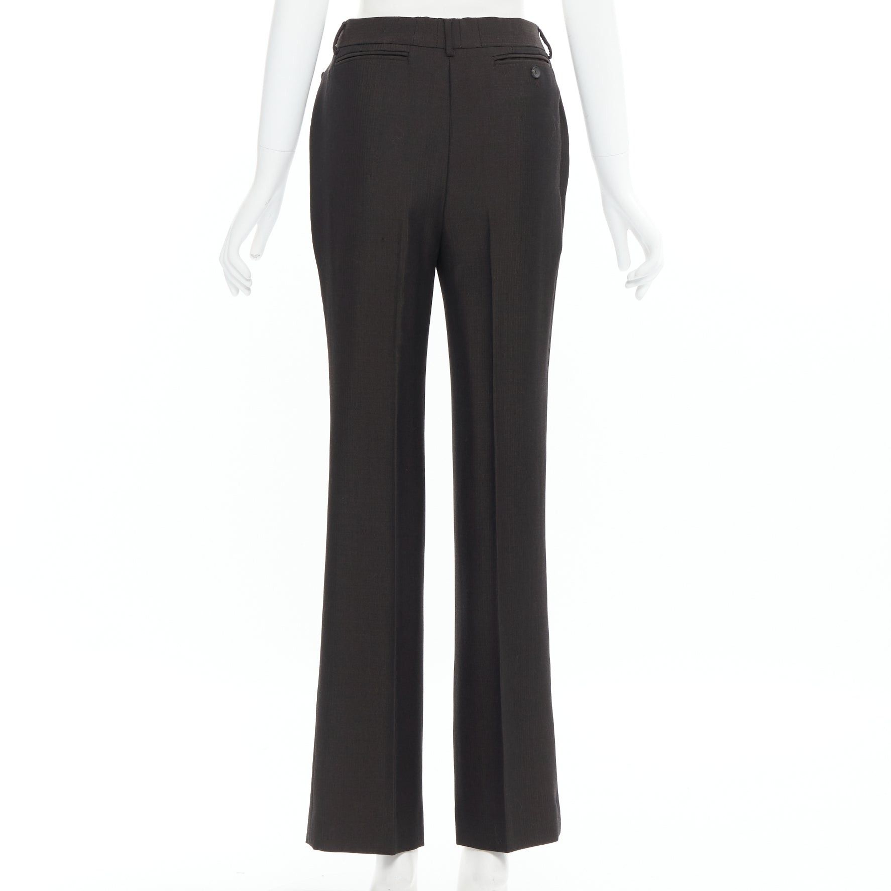 Gucci vintage GUCCI TOM FORD 1996 brown wool mohair dart front blazer pant set IT42 M Size 28" / US 6 / IT 42 - 11 Thumbnail