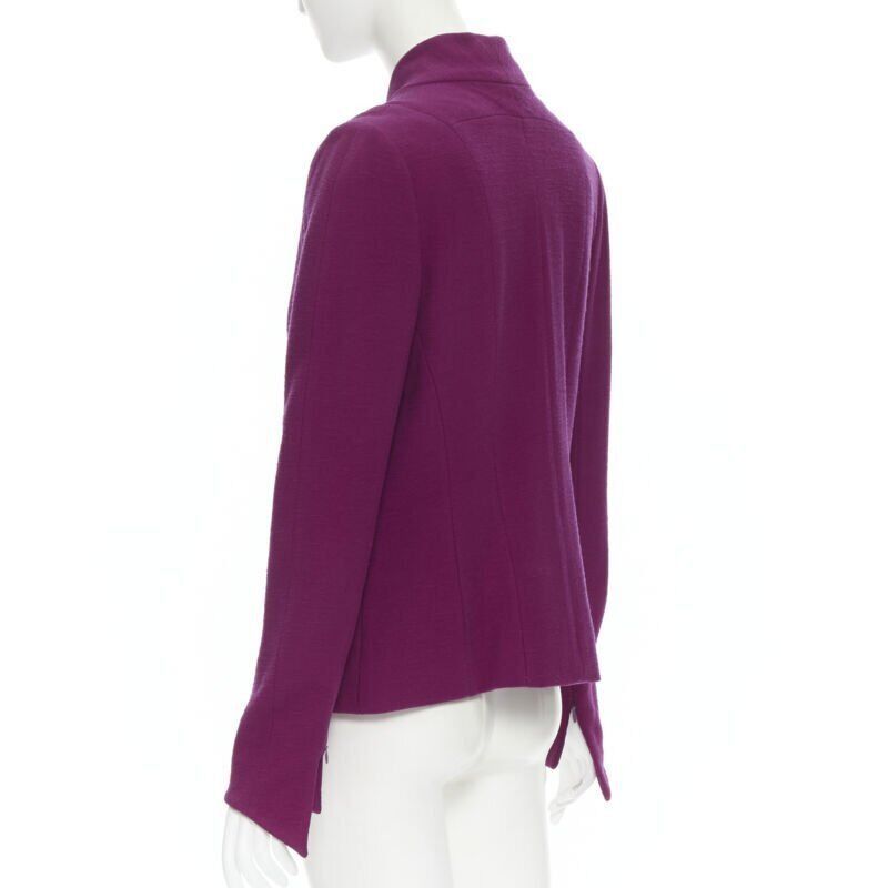 Karl Lagerfeld vintage KARL LAGERFELD purple wool graphic button paneled blazer skirt suit FR36 Size XS / US 0-2 / IT 36-38 - 7 Thumbnail