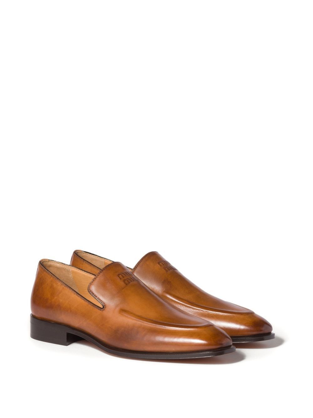 Miu Miu LEATHER LOAFERS Size US 8.5 / IT 38.5 - 3 Thumbnail