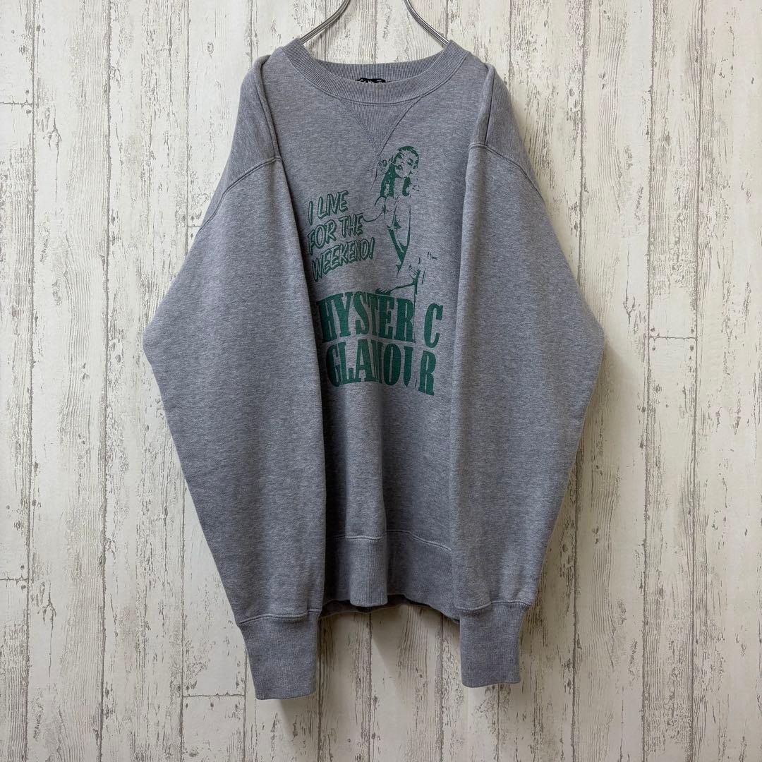 Hysteric Glamour Oversized Sweatshirt Grey Size L