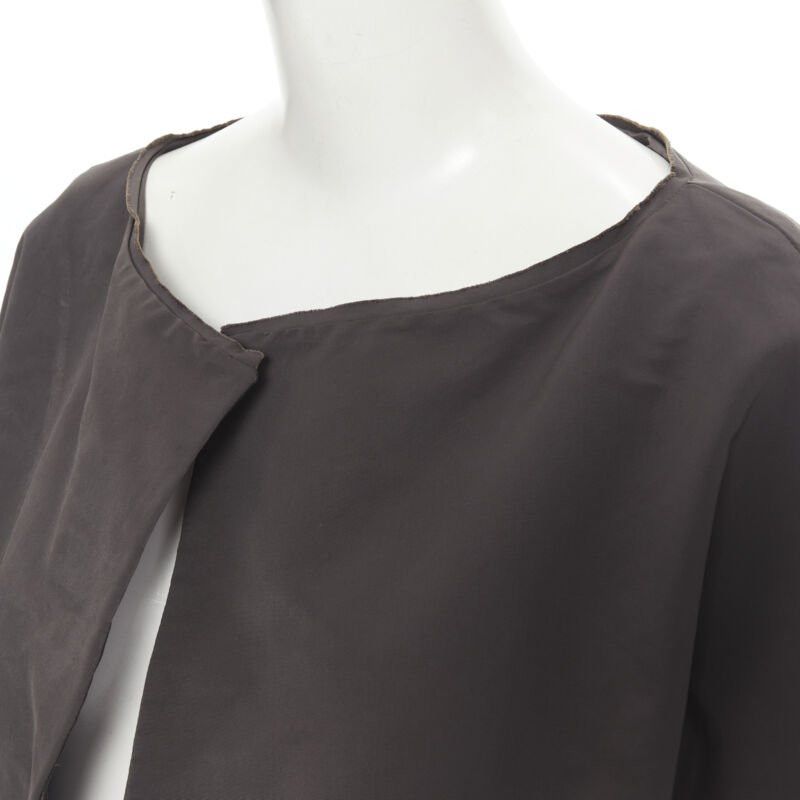 Marni MARNI grey polyester open front pinched sleeve rounded cocoon jacket IT44 Size M / US 6-8 / IT 42-44 - 7 Thumbnail