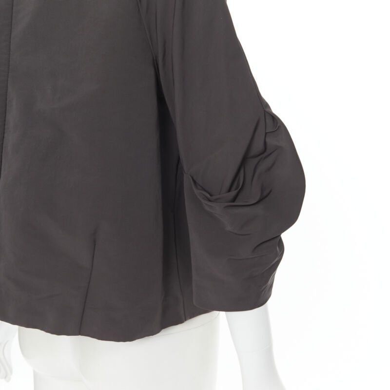 Marni MARNI grey polyester open front pinched sleeve rounded cocoon jacket IT44 Size M / US 6-8 / IT 42-44 - 8 Thumbnail