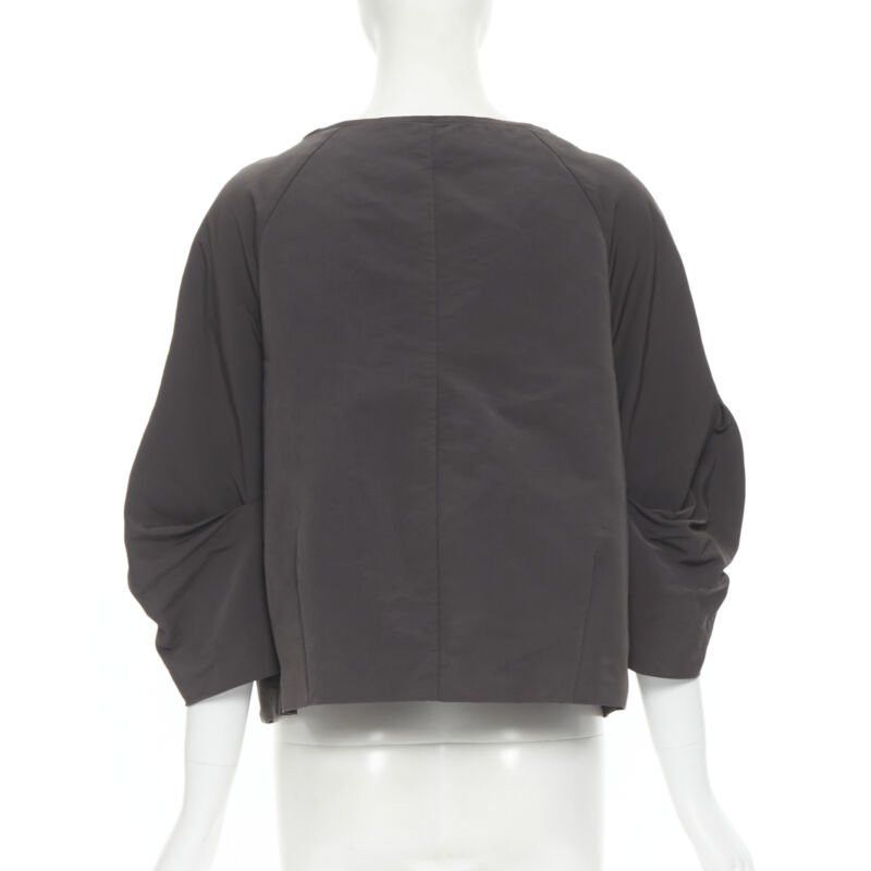 Marni MARNI grey polyester open front pinched sleeve rounded cocoon jacket IT44 Size M / US 6-8 / IT 42-44 - 5 Thumbnail