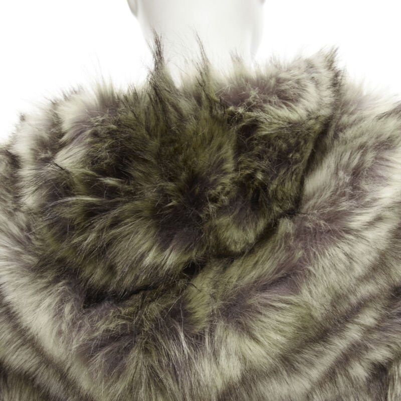 Stella McCartney STELLA MCCARTNEY brown faux fur military green drawstring parka FR34 XS Size XS / US 0-2 / IT 36-38 - 7 Thumbnail