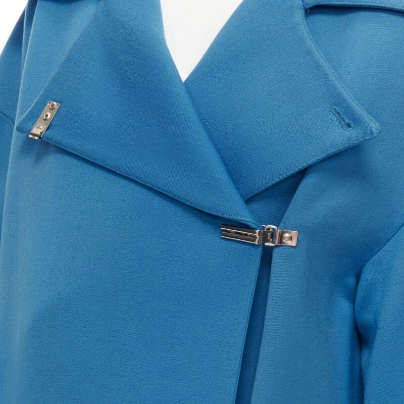 Claude Montana CLAUDE MONTANA 1991 Vintage blue wool metal clasp button oversize coat IT42 M Size M / US 6-8 / IT 42-44 - 2 Thumbnail