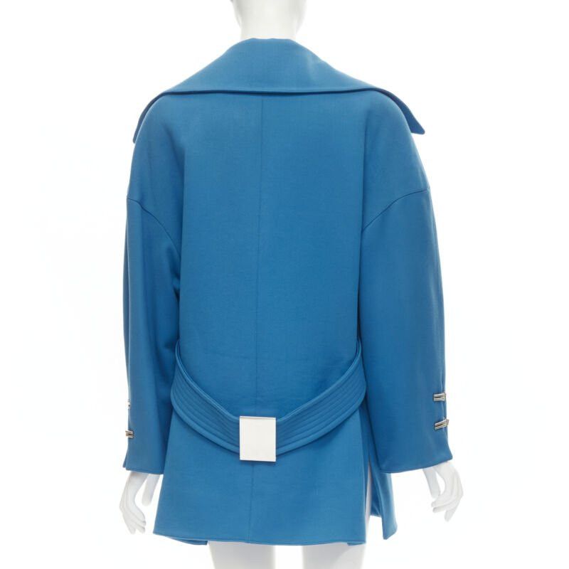 Claude Montana CLAUDE MONTANA 1991 Vintage blue wool metal clasp button oversize coat IT42 M Size M / US 6-8 / IT 42-44 - 5 Thumbnail
