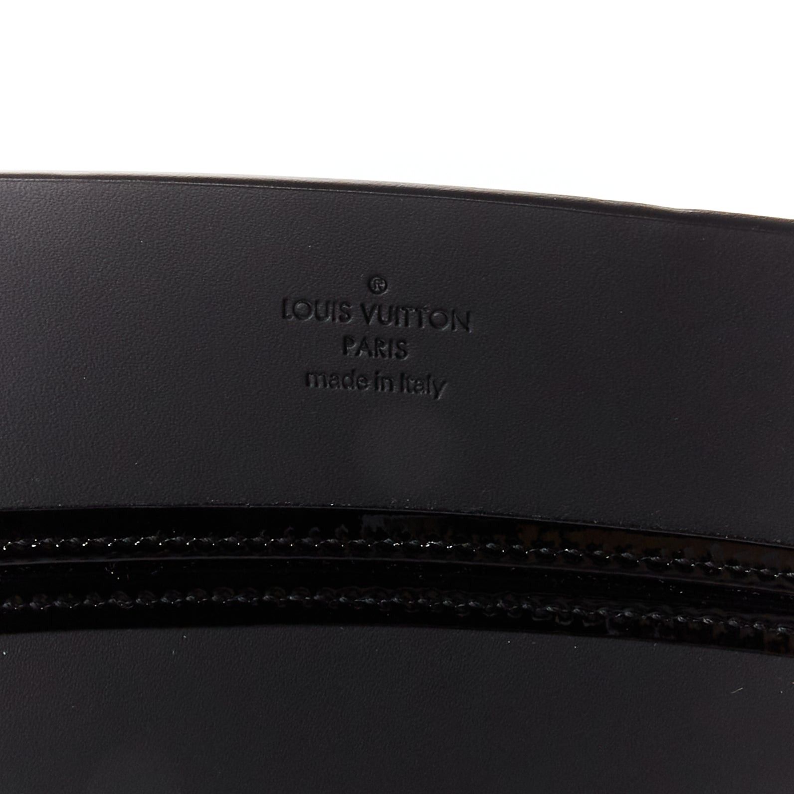 Louis Vuitton rare LOUIS VUITTON 2011 Runway Fetishes black patent leather ribbon tie peplum corset belt 85cm Size ONE SIZE - 8 Thumbnail