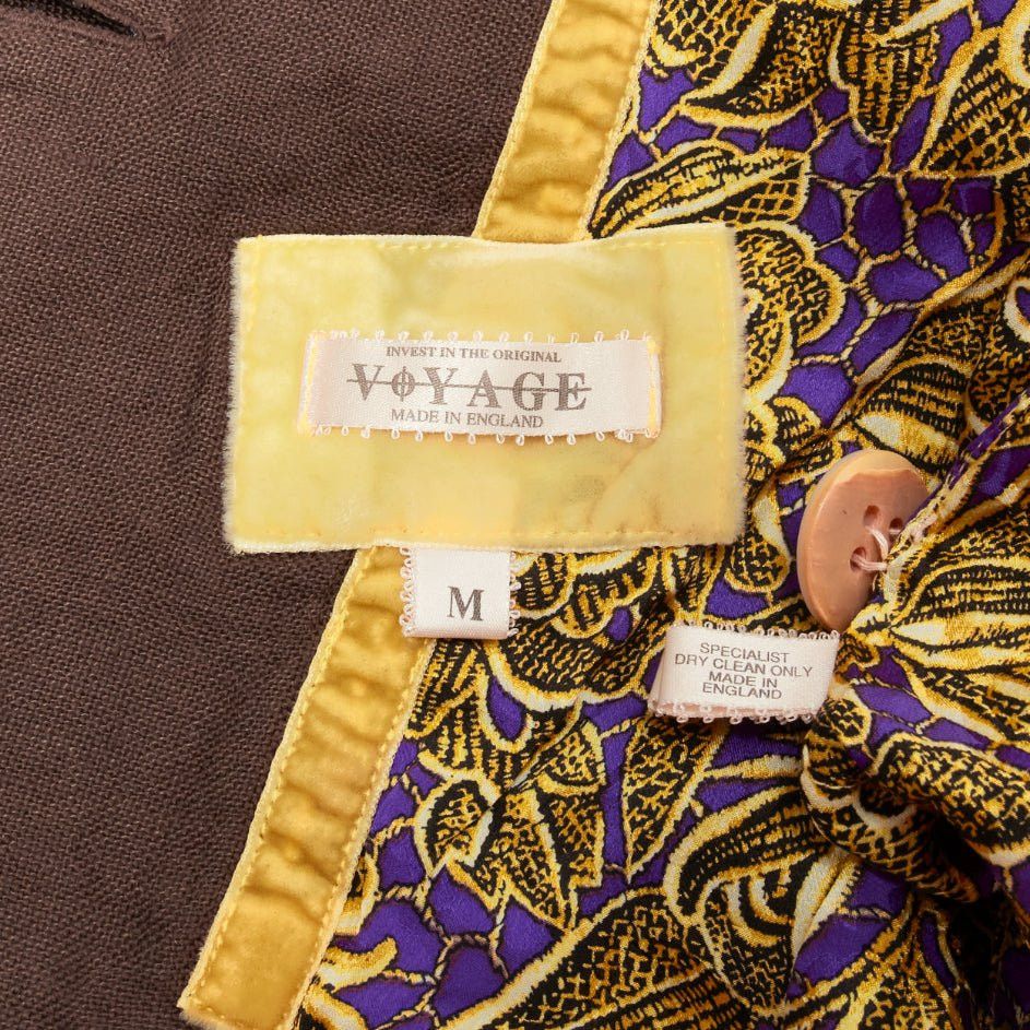 Voyage VOYAGE INVEST IN THE ORIGINAL LONDON beige embroidery beaded brown linen cotton blazer M Size M / US 6-8 / IT 42-44 - 9 Thumbnail