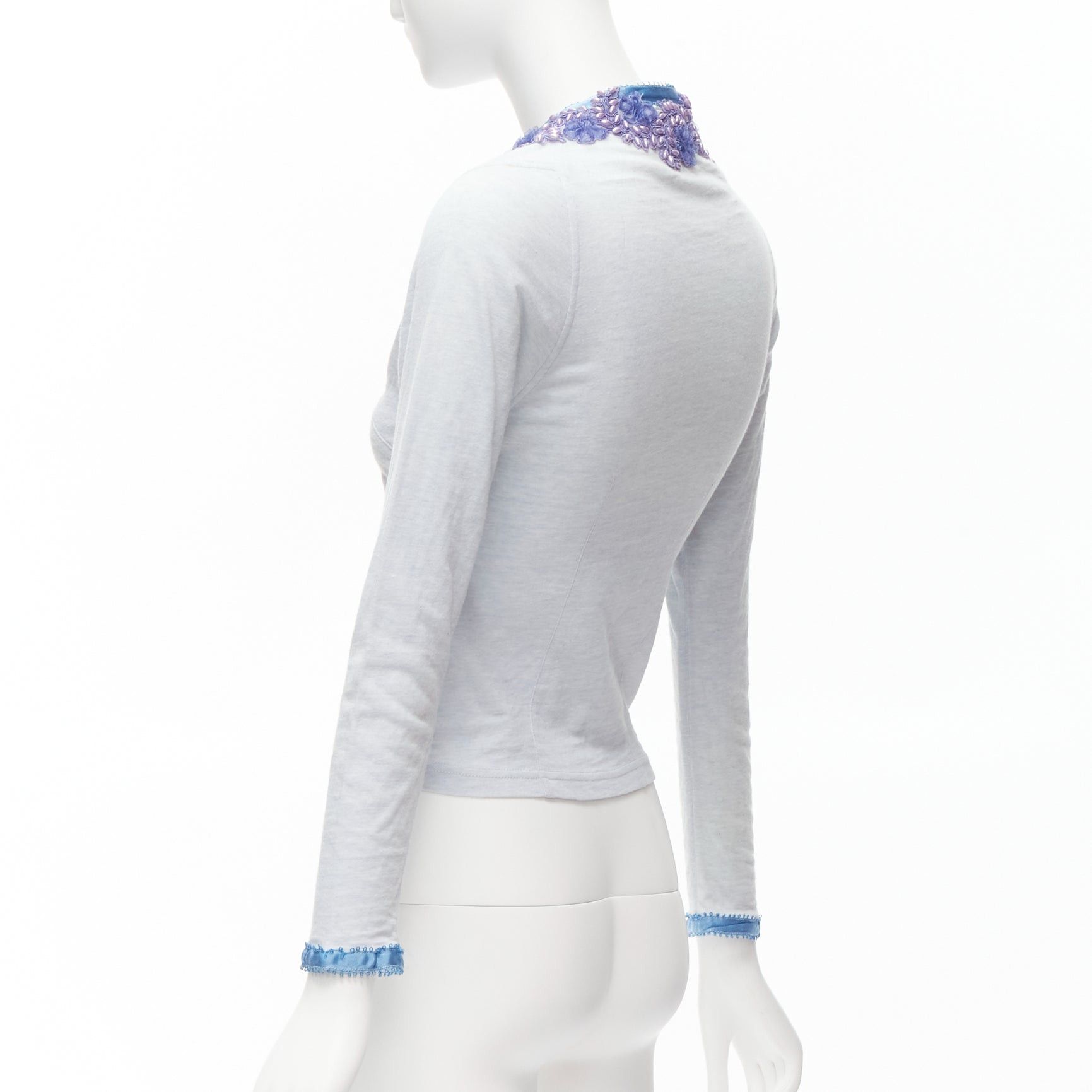 Voyage VOYAGE INVEST IN THE ORIGINAL LONDON purple embellishment trim cotton blend cardigan L Size M / US 6-8 / IT 42-44 - 7 Thumbnail