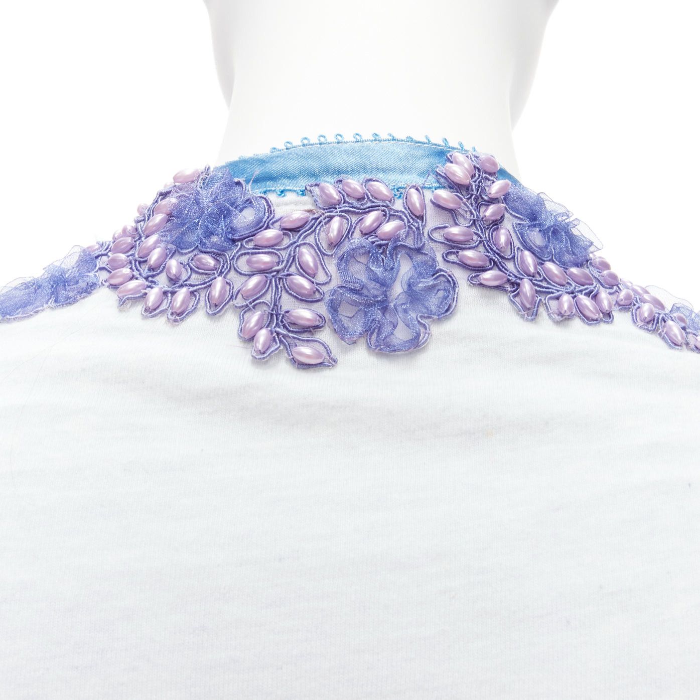 Voyage VOYAGE INVEST IN THE ORIGINAL LONDON purple embellishment trim cotton blend cardigan L Size M / US 6-8 / IT 42-44 - 2 Thumbnail