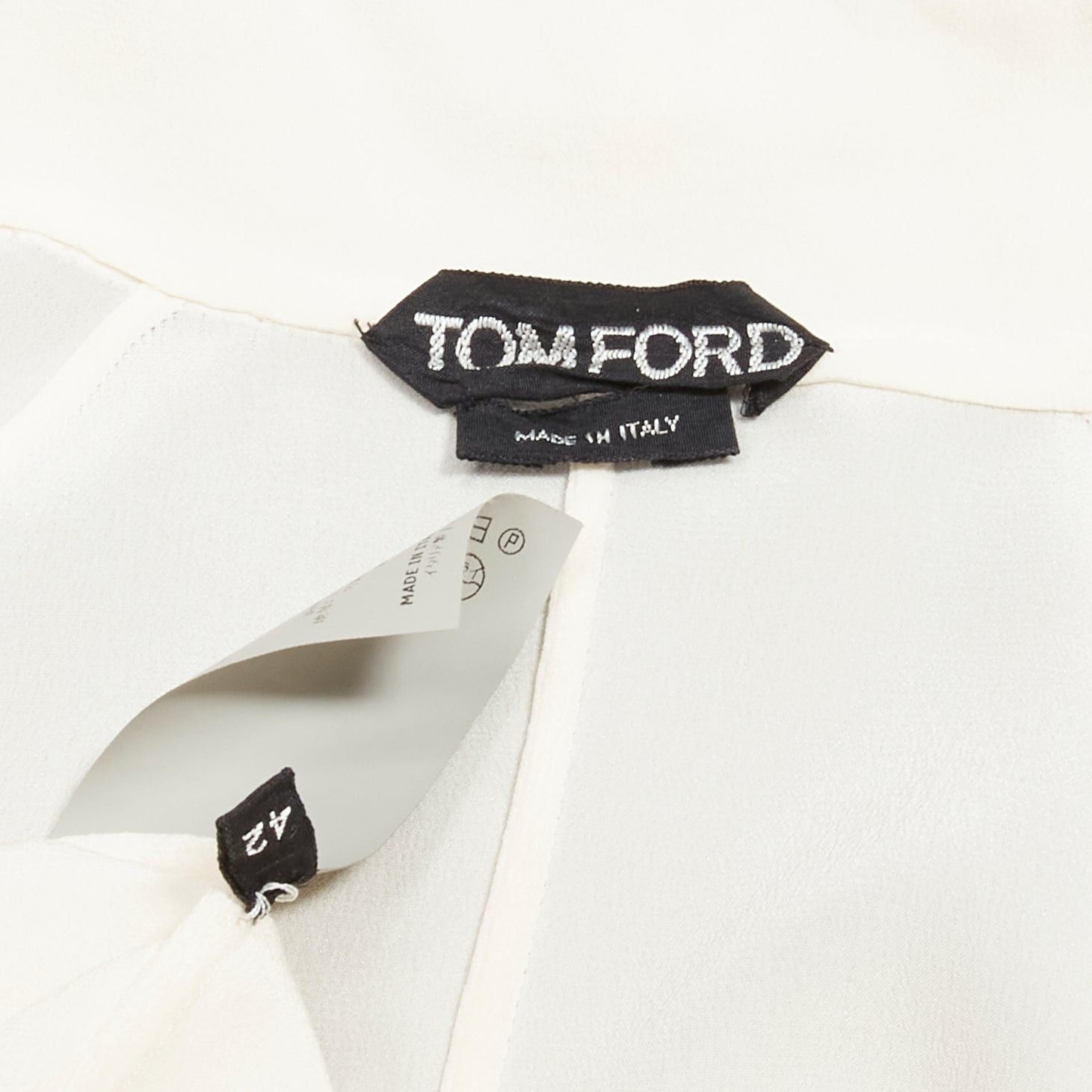 Tom Ford TOM FORD 100% silk ivory trench detail light flowy jacket IT42 M Size M / US 6-8 / IT 42-44 - 9 Thumbnail