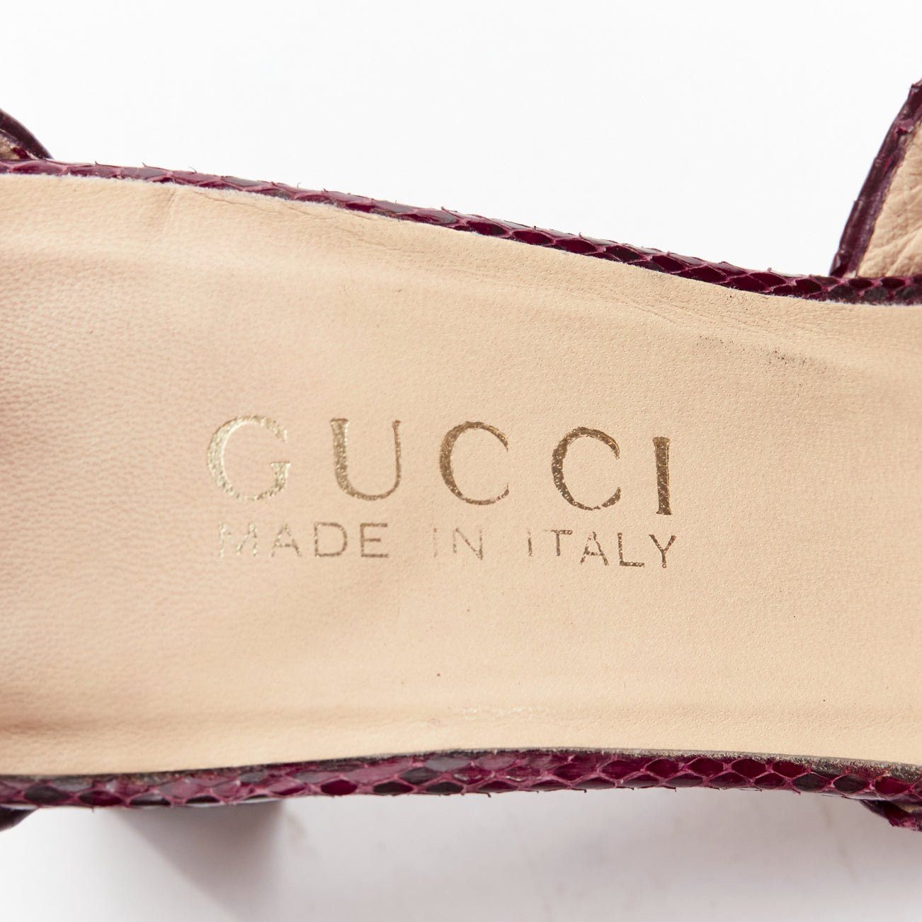 Gucci GUCCI Tom Ford Vintage 1996 red scaled leather silver Horsebit heels EU37 Size US 7 / IT 37 - 9 Thumbnail