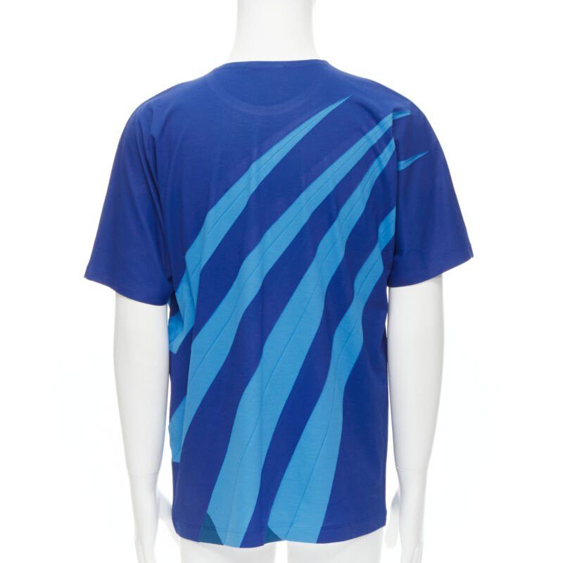 Issey Miyake ISSEY MIYAKE MEN blue bonded pleat graphic print tshirt M Size US M / EU 48-50 / 2 - 5 Thumbnail