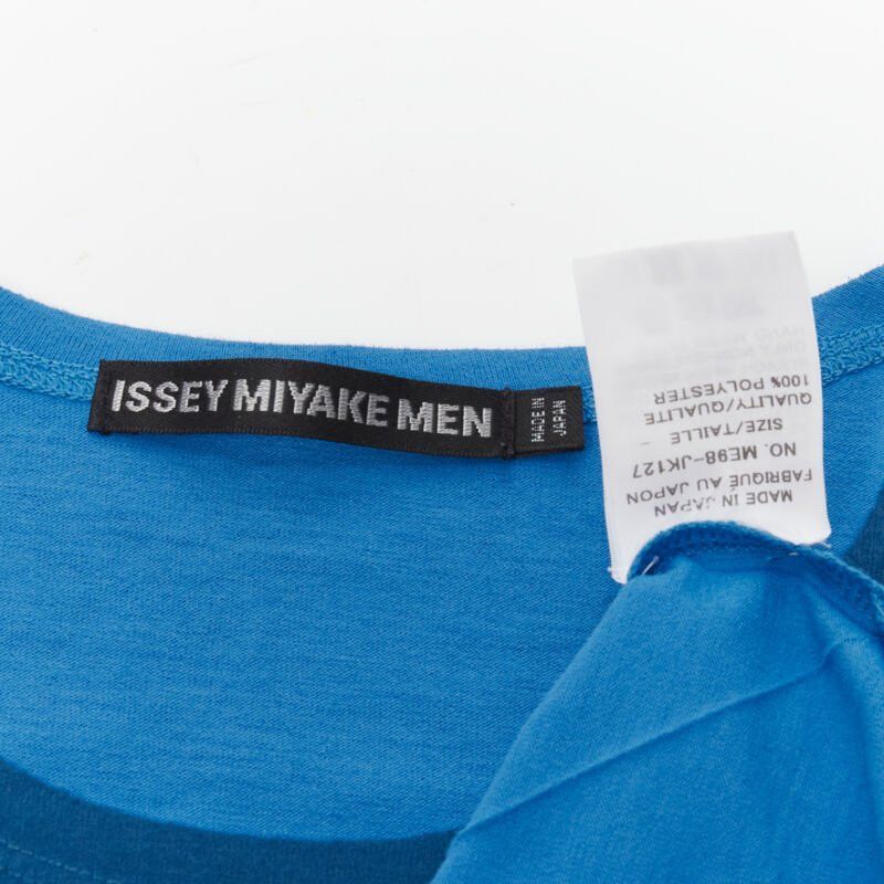 Issey Miyake ISSEY MIYAKE MEN blue bonded pleat graphic print tshirt M Size US M / EU 48-50 / 2 - 10 Thumbnail