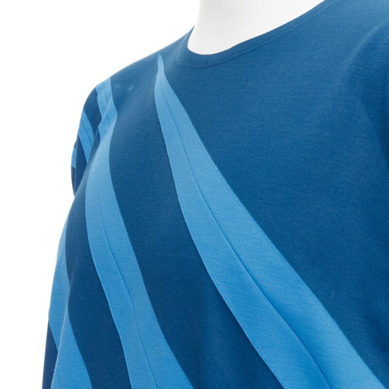Issey Miyake ISSEY MIYAKE MEN blue bonded pleat graphic print tshirt M Size US M / EU 48-50 / 2 - 7 Thumbnail