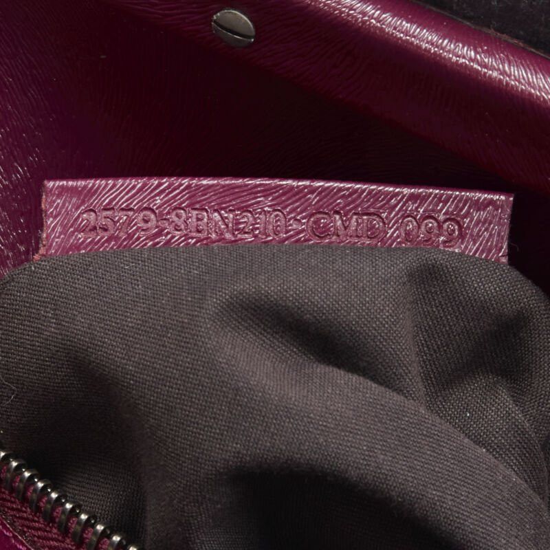 Fendi rare FENDI Peekaboo grey wool burgundy textured leather shoulder satchel bag Size ONE SIZE - 12 Thumbnail