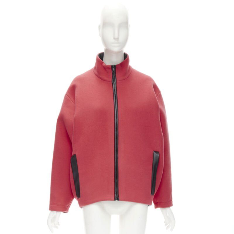 Balenciaga rare BALENCIAGA 2012 Nicolas Ghesquiere red wool cocoon bomber jacket FR34 XS Size XS / US 0-2 / IT 36-38 - 11 Thumbnail