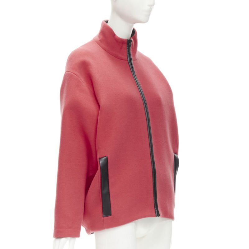 Balenciaga rare BALENCIAGA 2012 Nicolas Ghesquiere red wool cocoon bomber jacket FR34 XS Size XS / US 0-2 / IT 36-38 - 4 Thumbnail