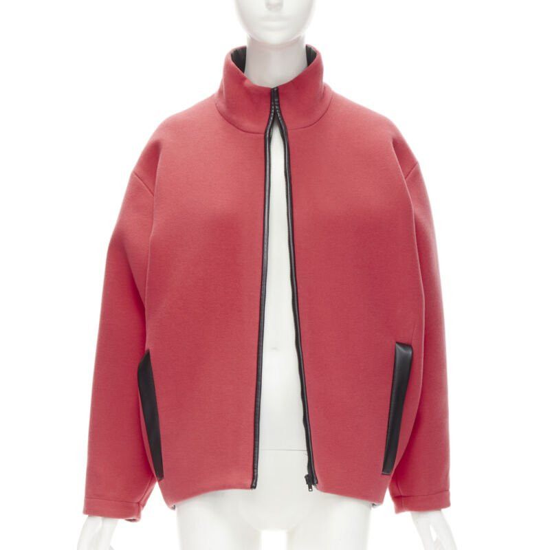 Balenciaga rare BALENCIAGA 2012 Nicolas Ghesquiere red wool cocoon bomber jacket FR34 XS Size XS / US 0-2 / IT 36-38 - 3 Thumbnail