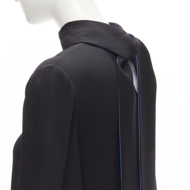 ROKSANDA ROKSANDA 100% silk black blue bow tie cuff tunic dress UK8 S Size S / US 4 / IT 40 - 8 Thumbnail