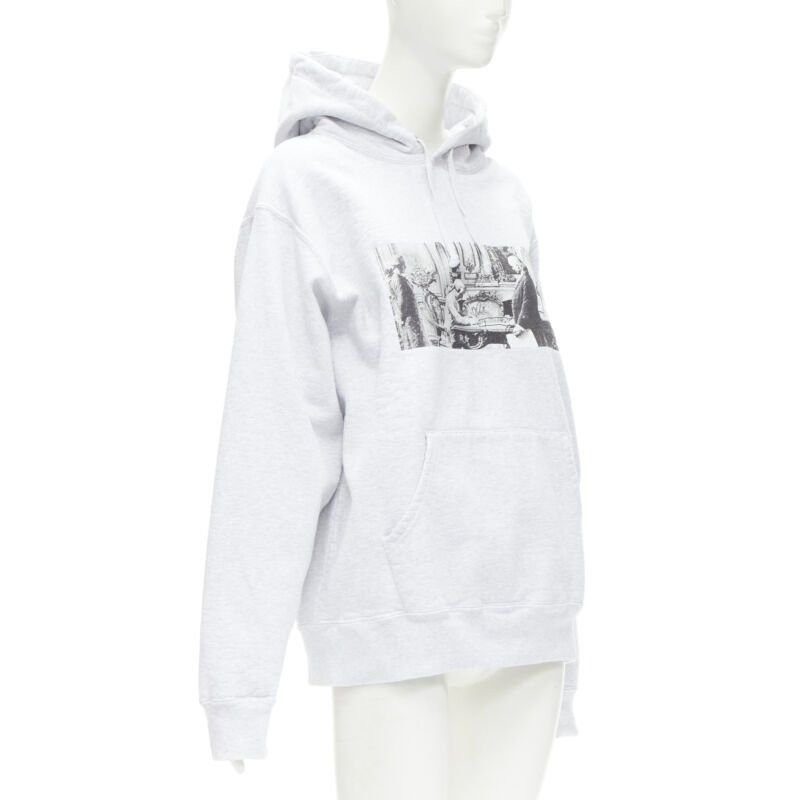 Supreme SUPREME Mike Kelley Franklin Signing Treaty of Alliance grey fleece hoodie L Size L / US 10 / IT 46 - 4 Thumbnail