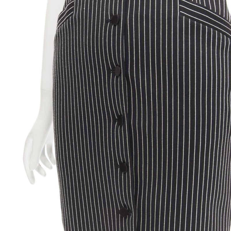 Diane von Furstenberg DIANE VON FURSTENBERG Gilet Dress black white vertical pinstripes dress US0 XS Size XS / US 0-2 / IT 36-38 - 9 Thumbnail