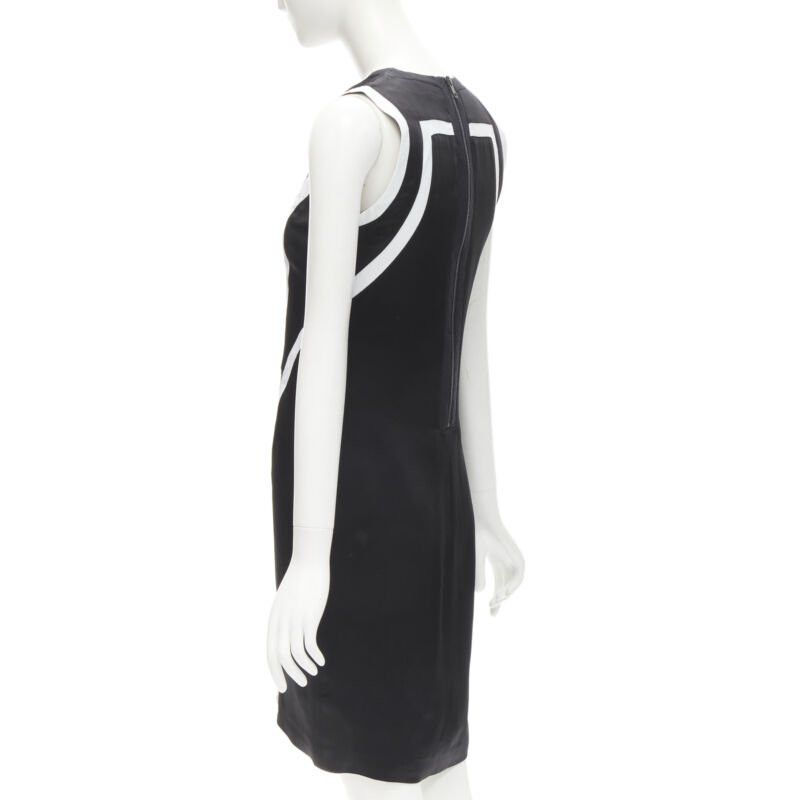 Helmut Lang HELMUT LANG black white abstract print paneled dress US0 XS Size XS / US 0-2 / IT 36-38 - 6 Thumbnail
