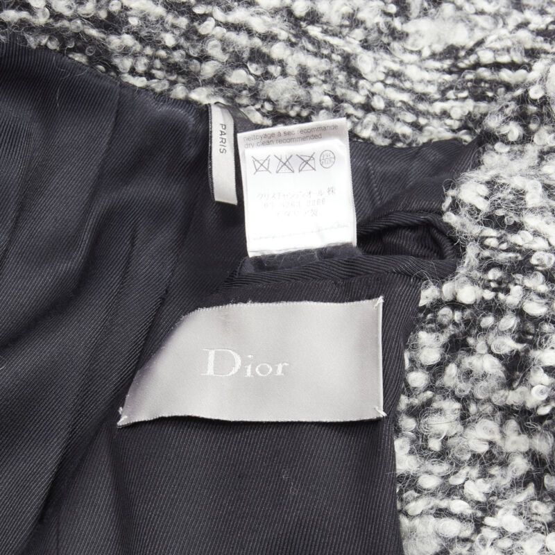 Dior DIOR HOMME AW 2009 Hedi Slimane grey wool boucle coat XXS JP38 Size US XXS / EU 40 - 11 Thumbnail