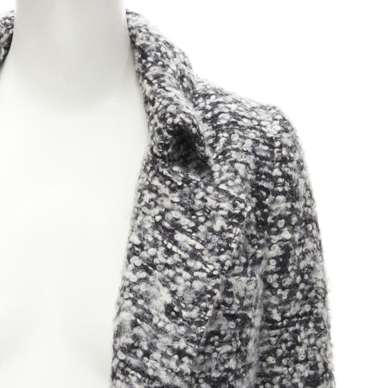 Dior DIOR HOMME AW 2009 Hedi Slimane grey wool boucle coat XXS JP38 Size US XXS / EU 40 - 2 Thumbnail