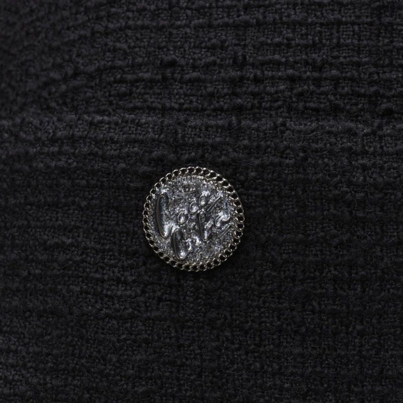 Chanel CHANEL 17C Paris Cuba lattice tweed Coco satin collar little black jacket FR36 S Size S / US 4 / IT 40 - 2 Thumbnail