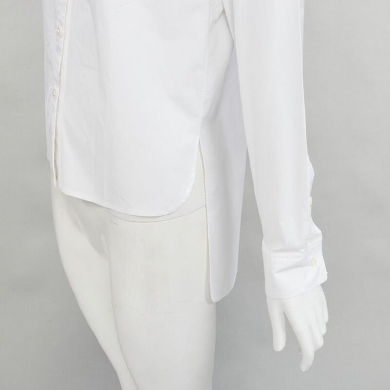 Jean Paul Gaultier JEAN PAUL GAULTIER white cotton high low hem button up shirt IT38 XS Size XS / US 0-2 / IT 36-38 - 2 Thumbnail