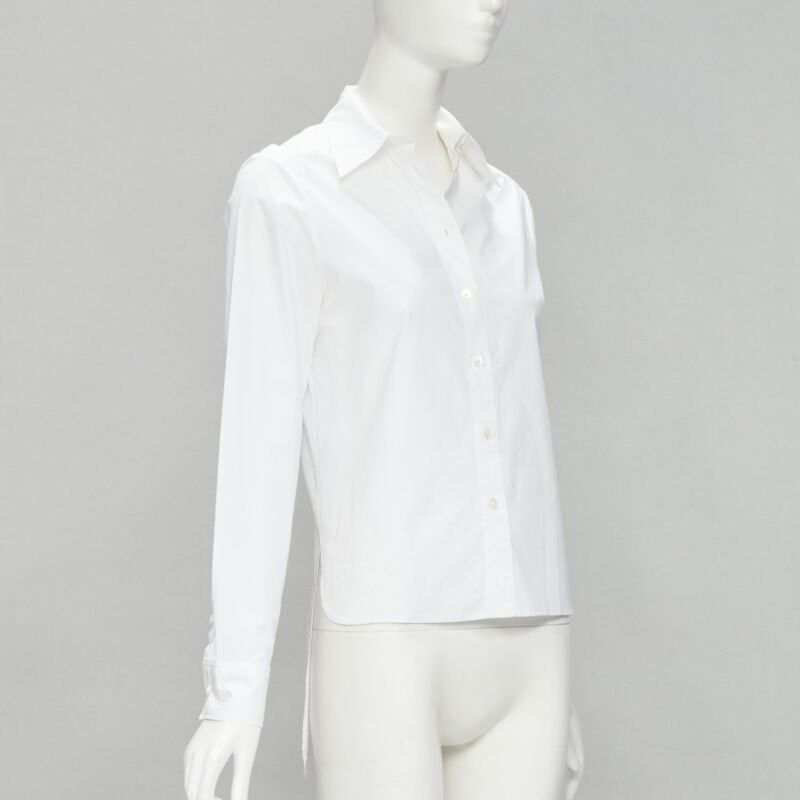 Jean Paul Gaultier JEAN PAUL GAULTIER white cotton high low hem button up shirt IT38 XS Size XS / US 0-2 / IT 36-38 - 3 Thumbnail