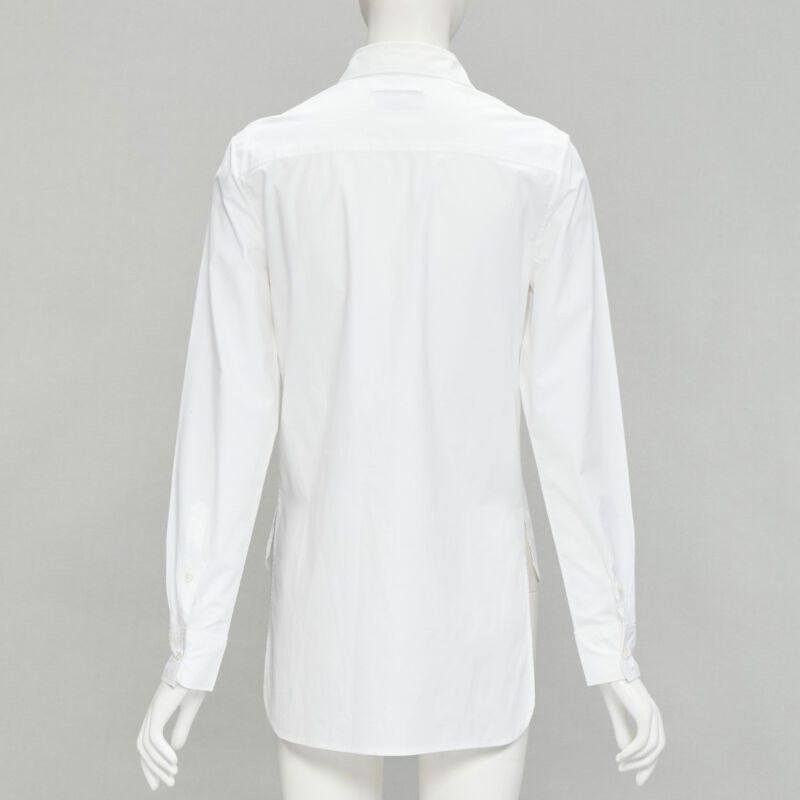 Jean Paul Gaultier JEAN PAUL GAULTIER white cotton high low hem button up shirt IT38 XS Size XS / US 0-2 / IT 36-38 - 5 Thumbnail