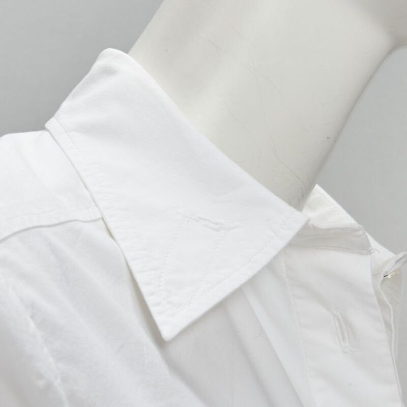 Jean Paul Gaultier JEAN PAUL GAULTIER white cotton high low hem button up shirt IT38 XS Size XS / US 0-2 / IT 36-38 - 7 Thumbnail