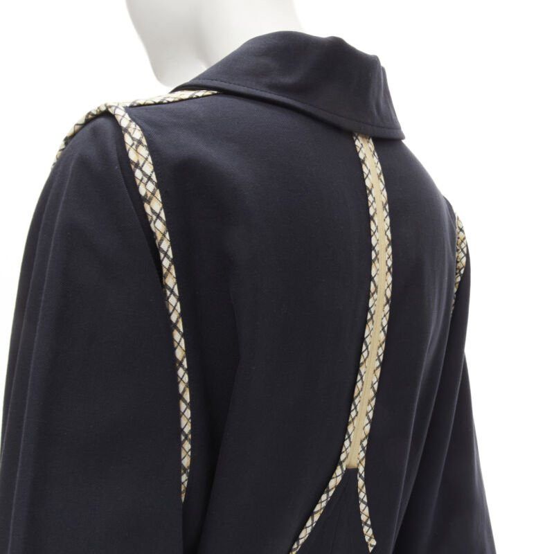 See by Chloe SEE BY CHLOE 2019 black check trim side zip belted car coat FR36 S Size S / US 4 / IT 40 - 9 Thumbnail