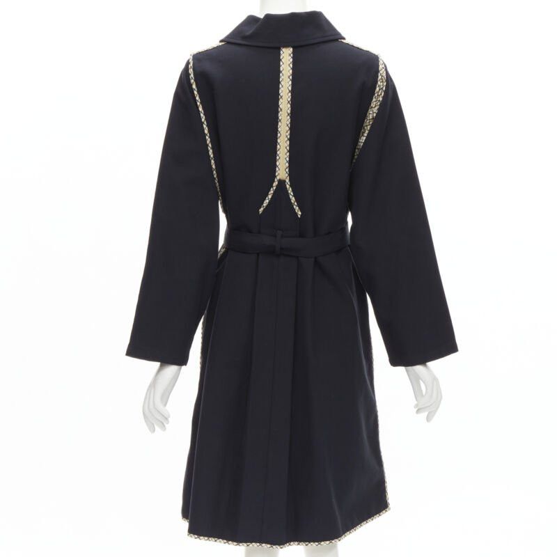 See by Chloe SEE BY CHLOE 2019 black check trim side zip belted car coat FR36 S Size S / US 4 / IT 40 - 6 Thumbnail