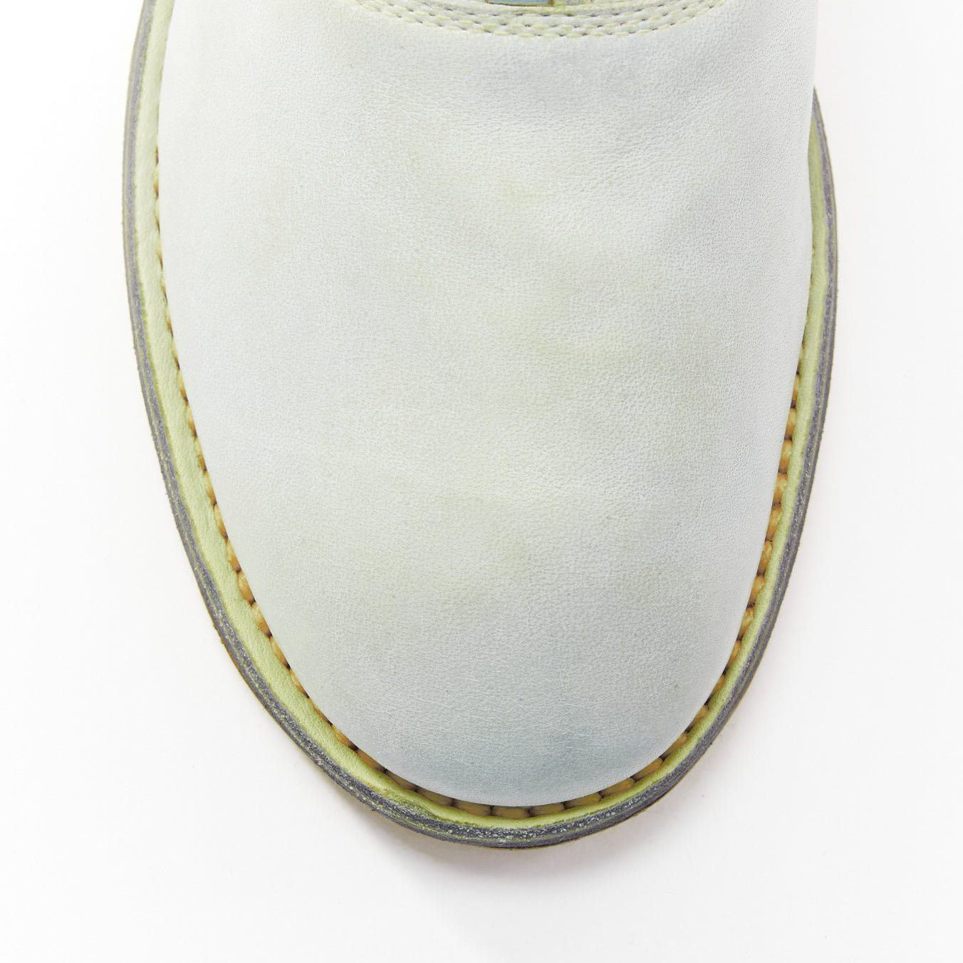 Guidi GUIDI light grey tumbled washed soft leather zip front boot EU37 Size US 7 / IT 37 - 6 Thumbnail