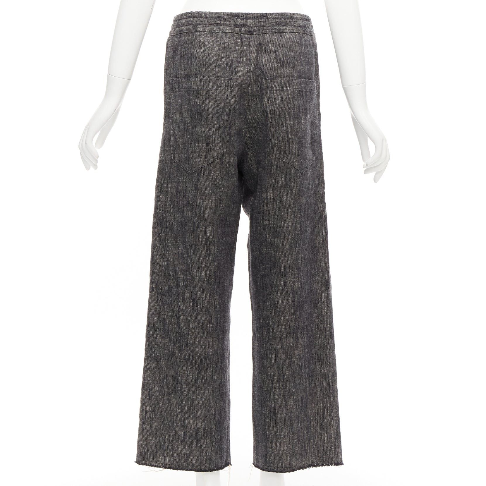 Song For The Mute SONG FOR THE MUTE 2018 Wander cream rope detail grey wide leg pants FR34 XS Size 26" / US 2 / IT 38 - 5 Thumbnail