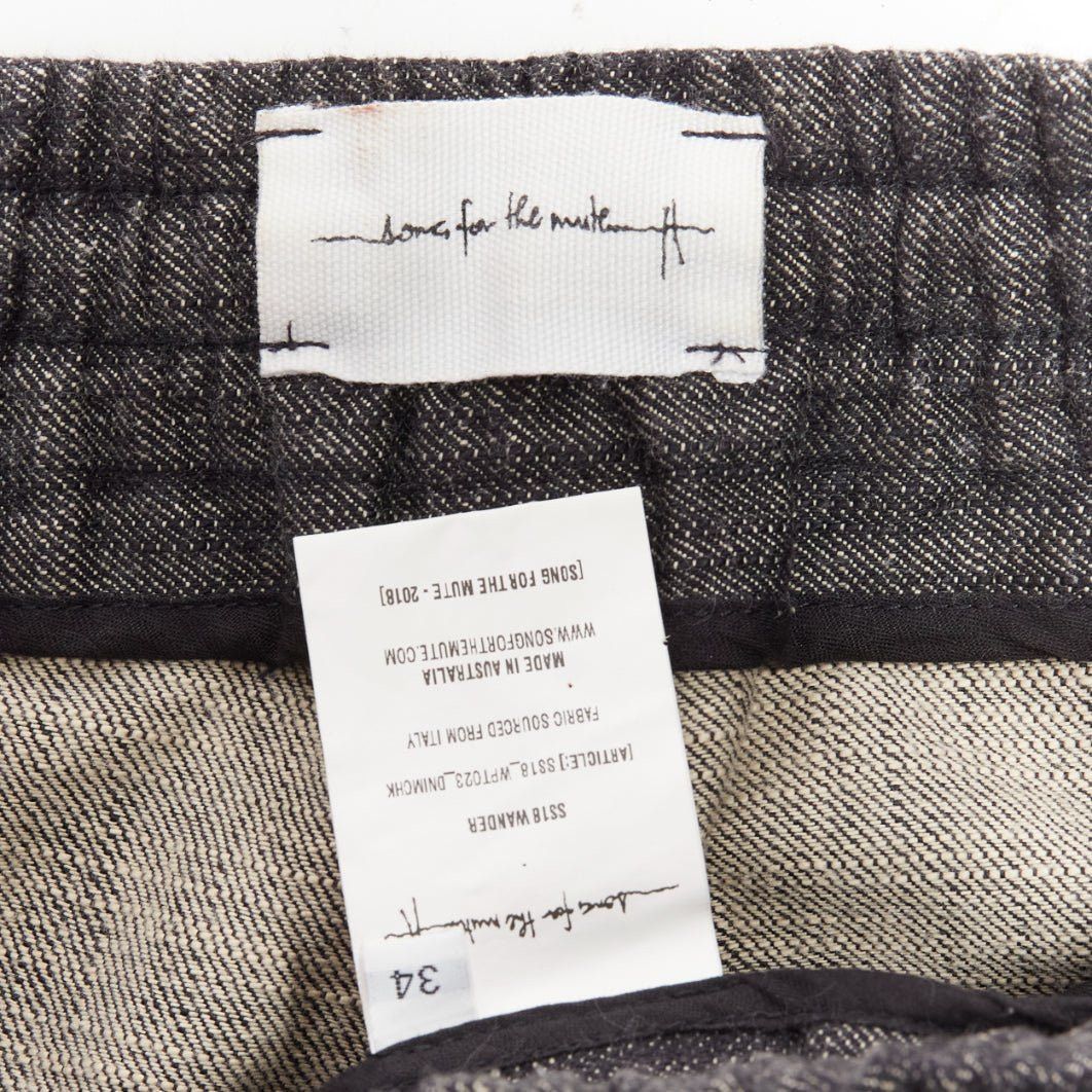 Song For The Mute SONG FOR THE MUTE 2018 Wander cream rope detail grey wide leg pants FR34 XS Size 26" / US 2 / IT 38 - 8 Thumbnail