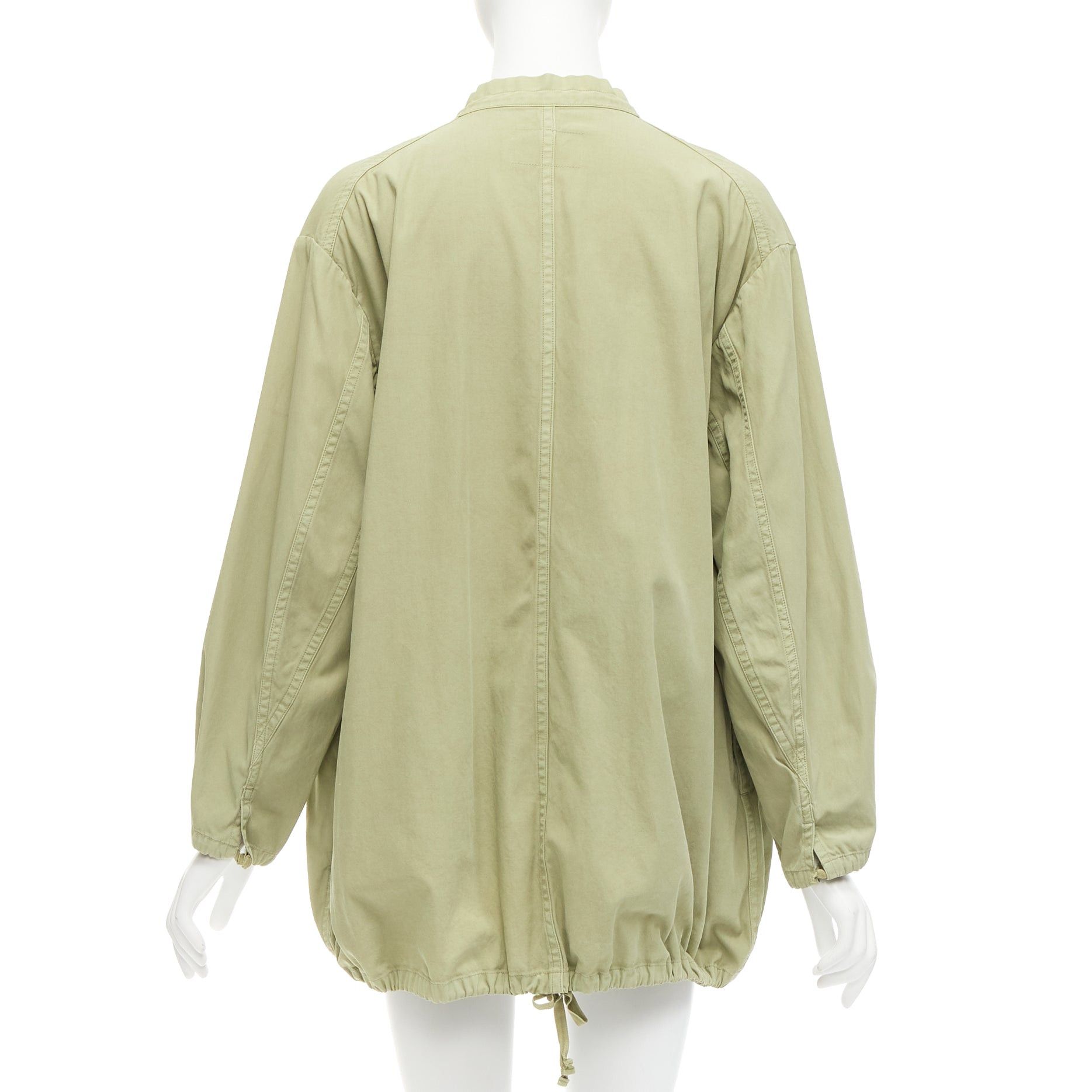 Other TICCA washed green 100% cotton tie collar centre parka jacket Size S / US 4 / IT 40 - 6 Thumbnail