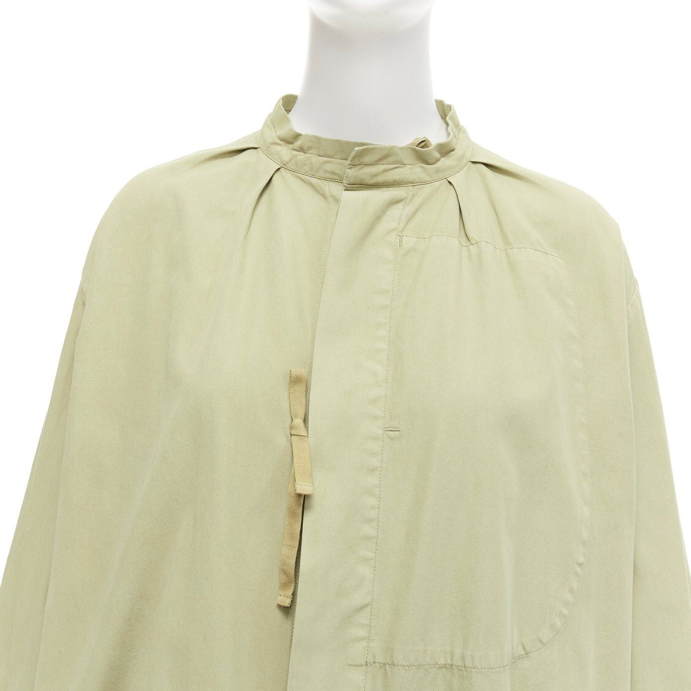 Other TICCA washed green 100% cotton tie collar centre parka jacket Size S / US 4 / IT 40 - 2 Thumbnail