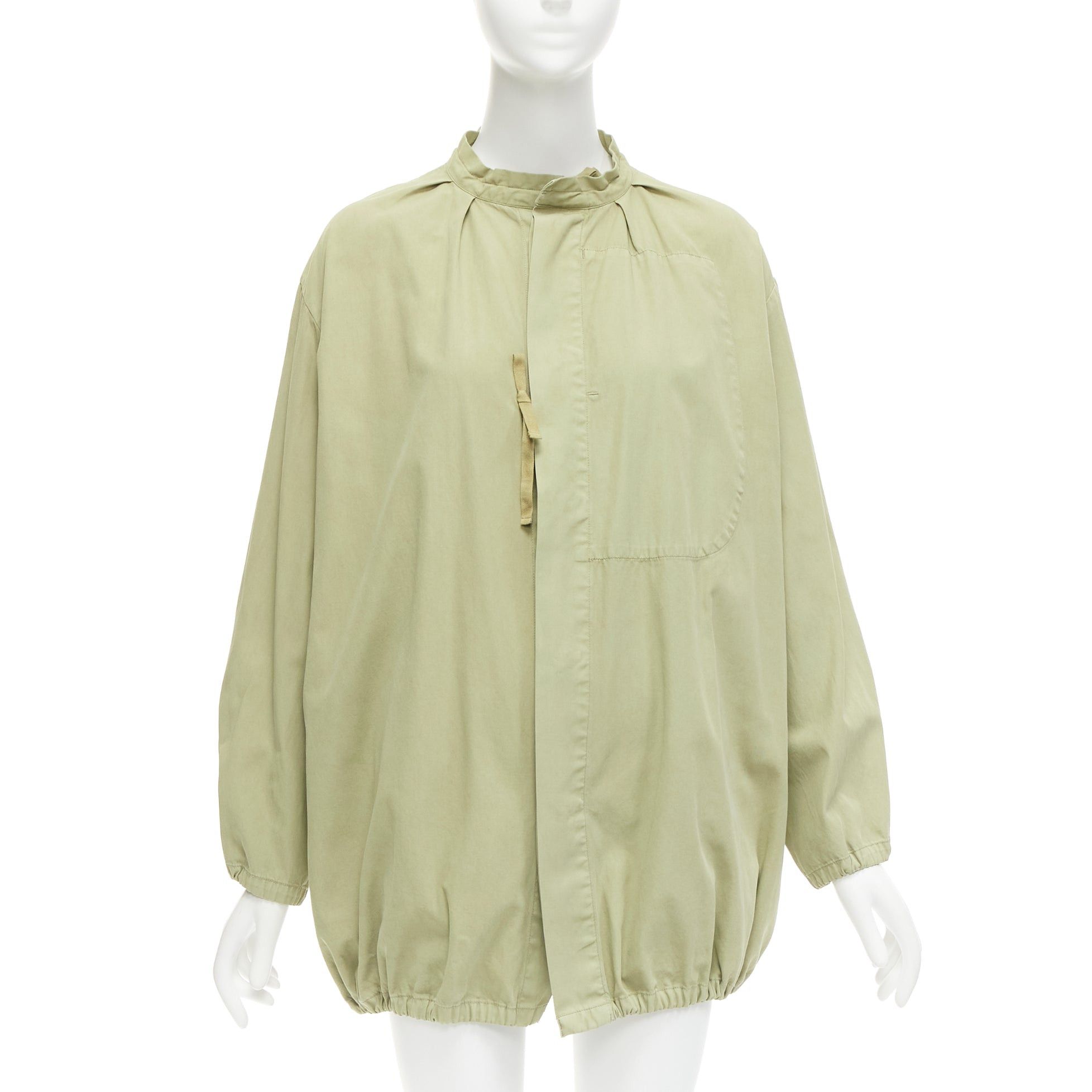 Other TICCA washed green 100% cotton tie collar centre parka jacket Size S / US 4 / IT 40 - 3 Thumbnail