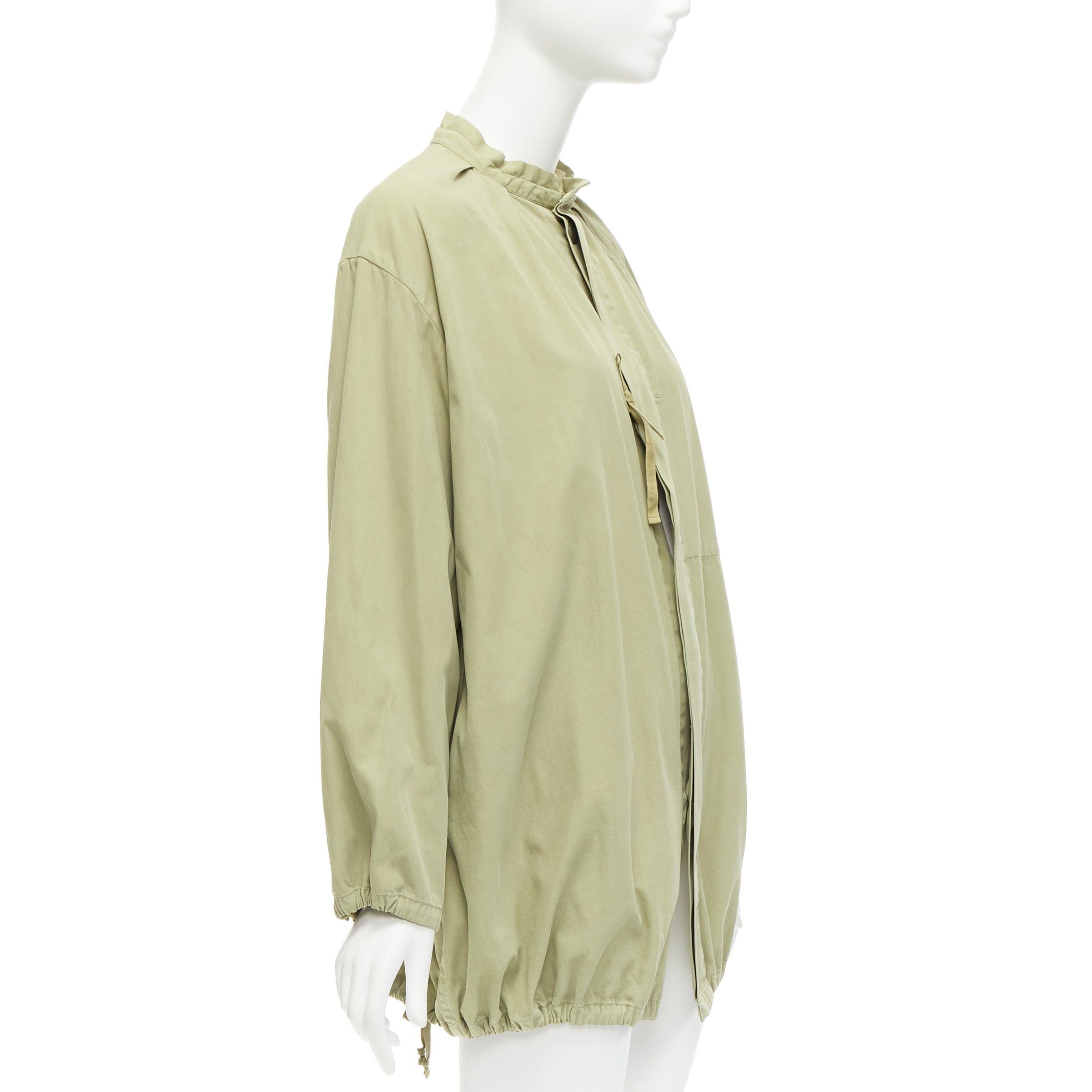 Other TICCA washed green 100% cotton tie collar centre parka jacket Size S / US 4 / IT 40 - 4 Thumbnail