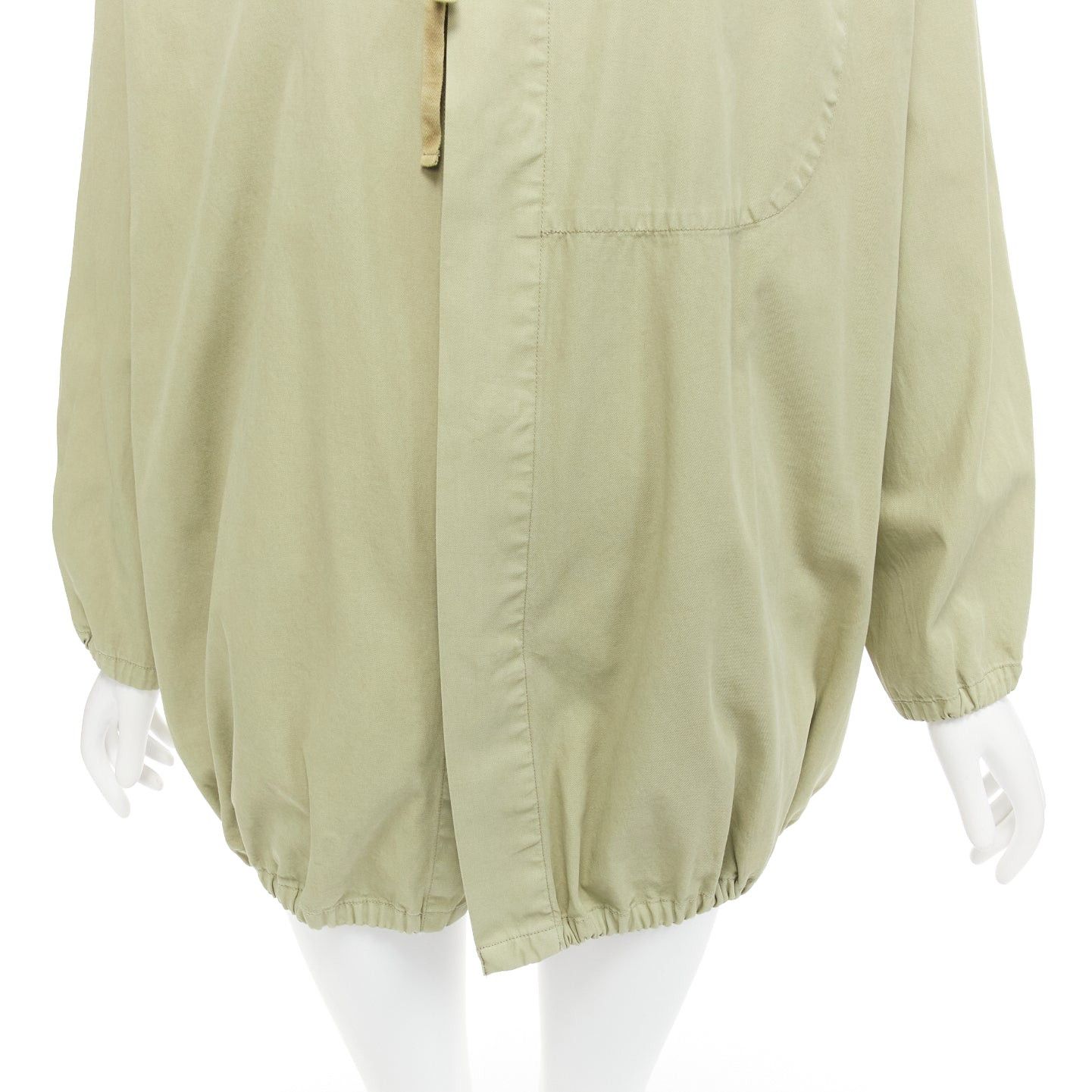 Other TICCA washed green 100% cotton tie collar centre parka jacket Size S / US 4 / IT 40 - 8 Thumbnail