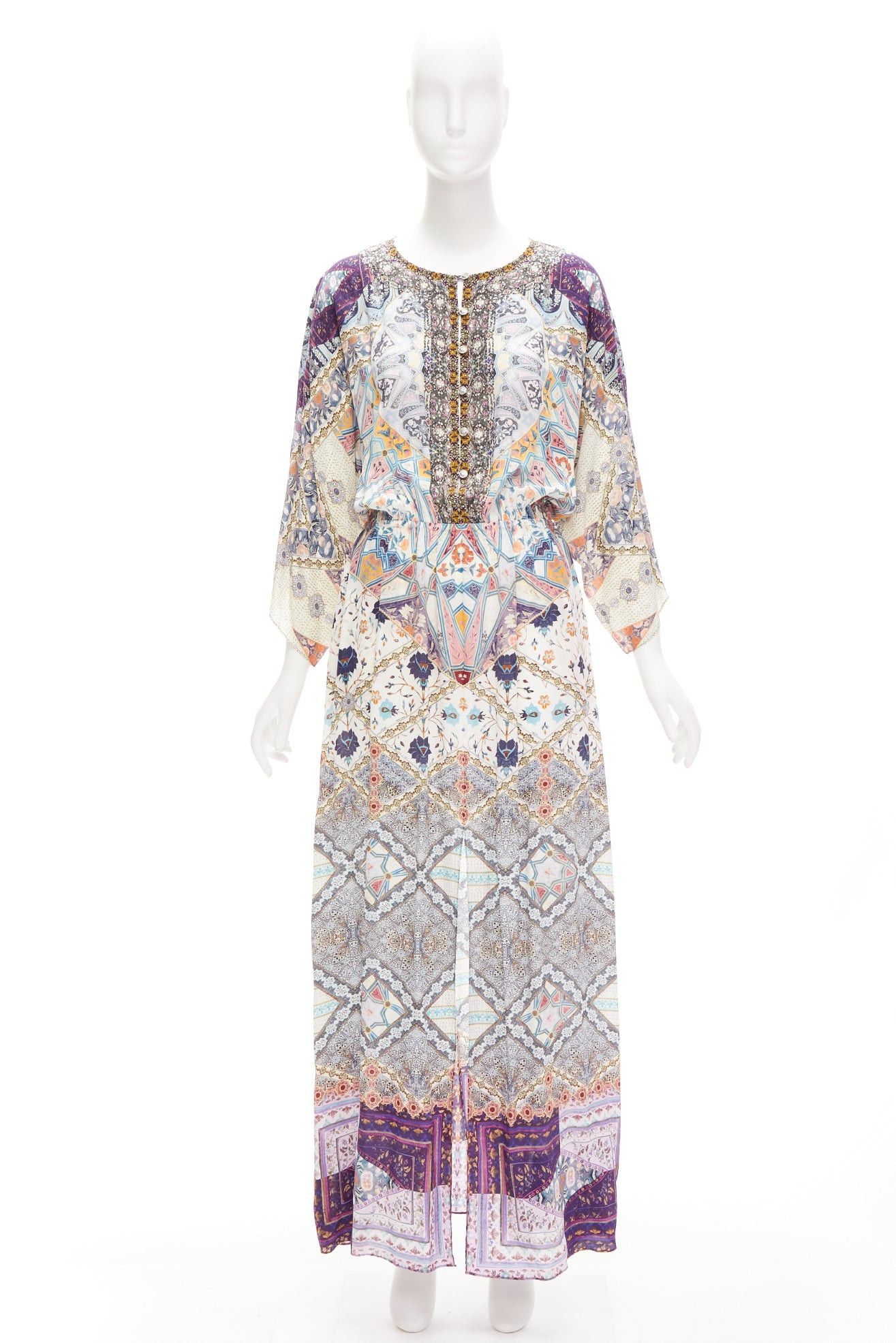 CAMILLA CAMILLA 2016 Tales Of Tatiana 100% silk embellished floral print dress S Size S / US 4 / IT 40 - 9 Thumbnail