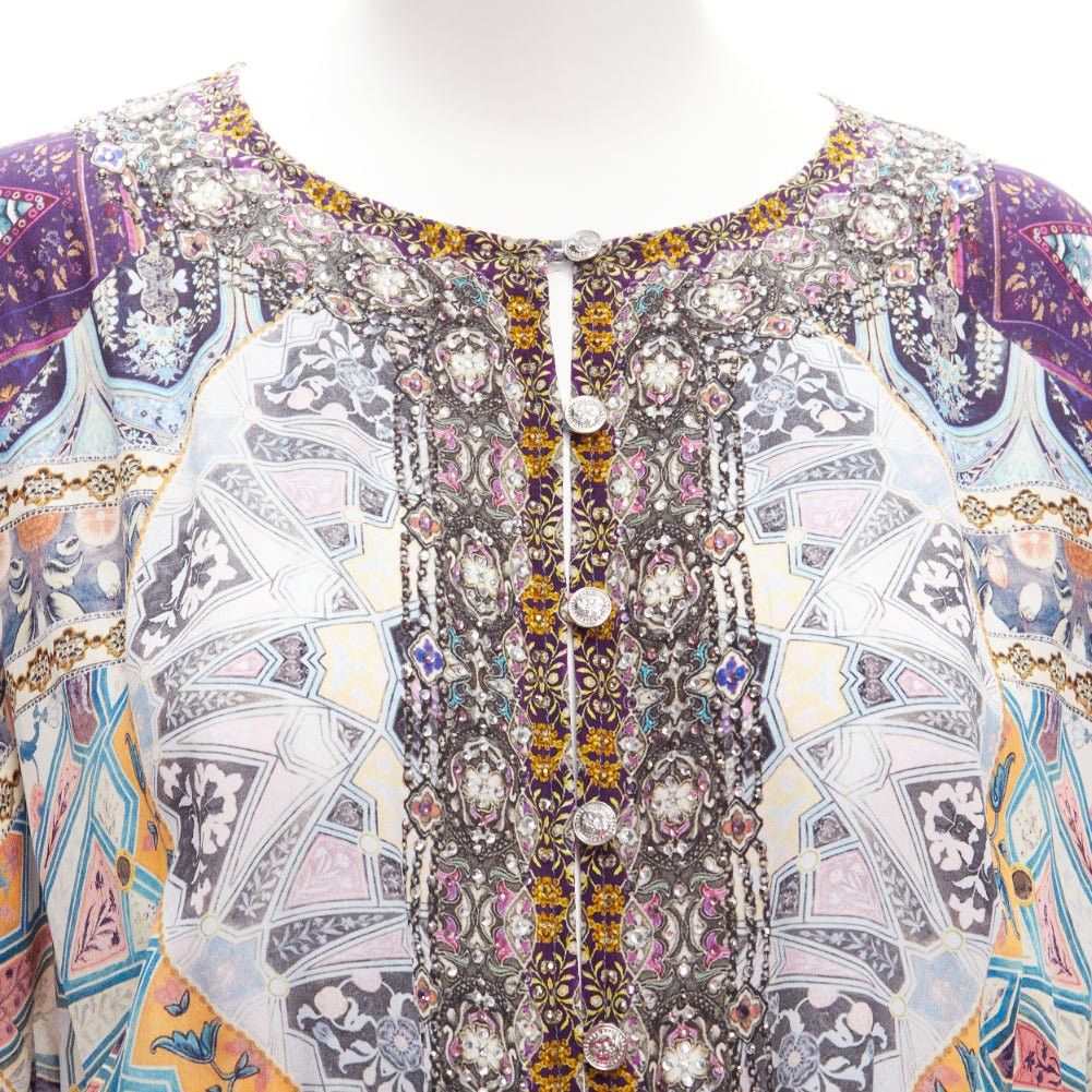 CAMILLA CAMILLA 2016 Tales Of Tatiana 100% silk embellished floral print dress S Size S / US 4 / IT 40 - 2 Thumbnail