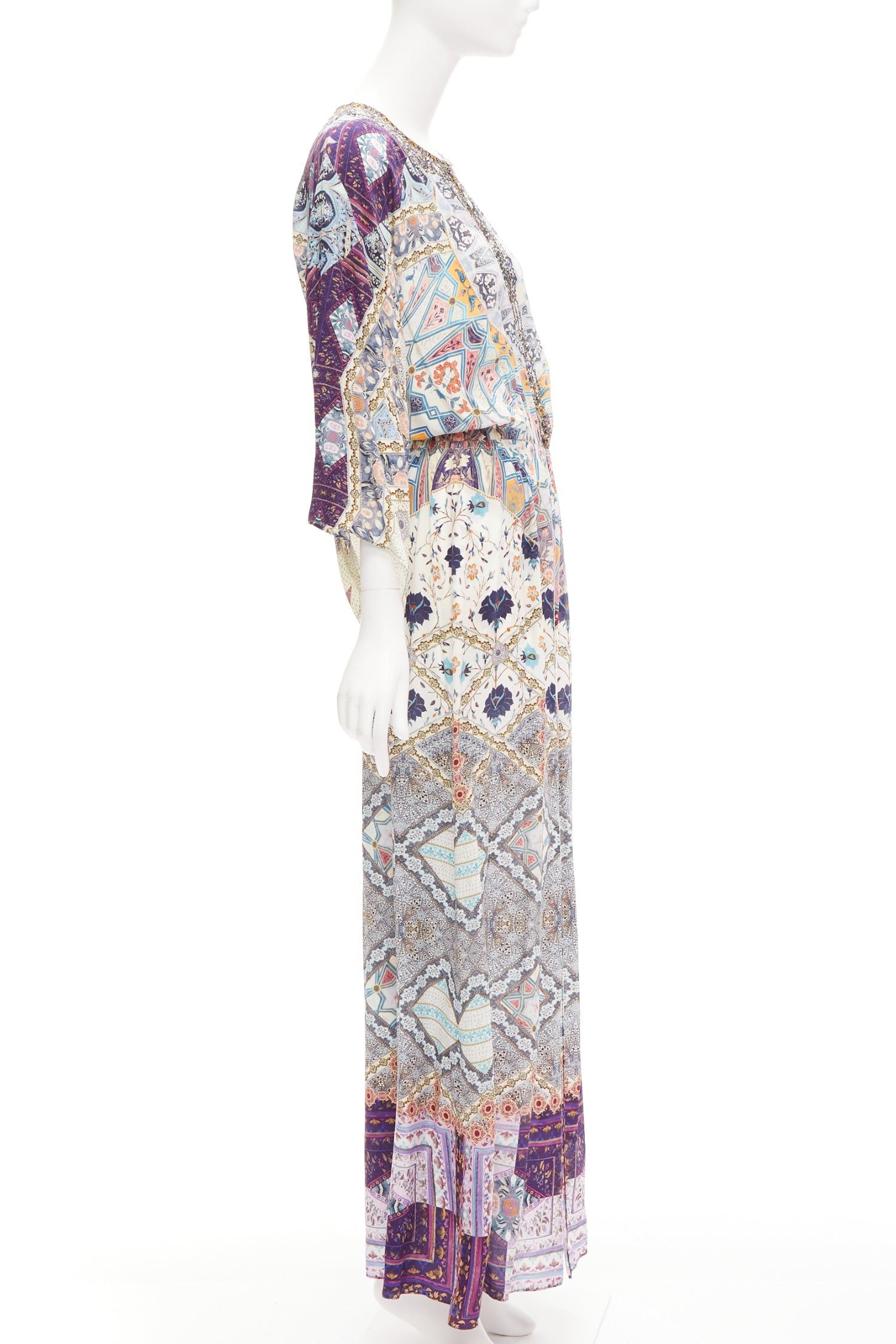 CAMILLA CAMILLA 2016 Tales Of Tatiana 100% silk embellished floral print dress S Size S / US 4 / IT 40 - 4 Thumbnail