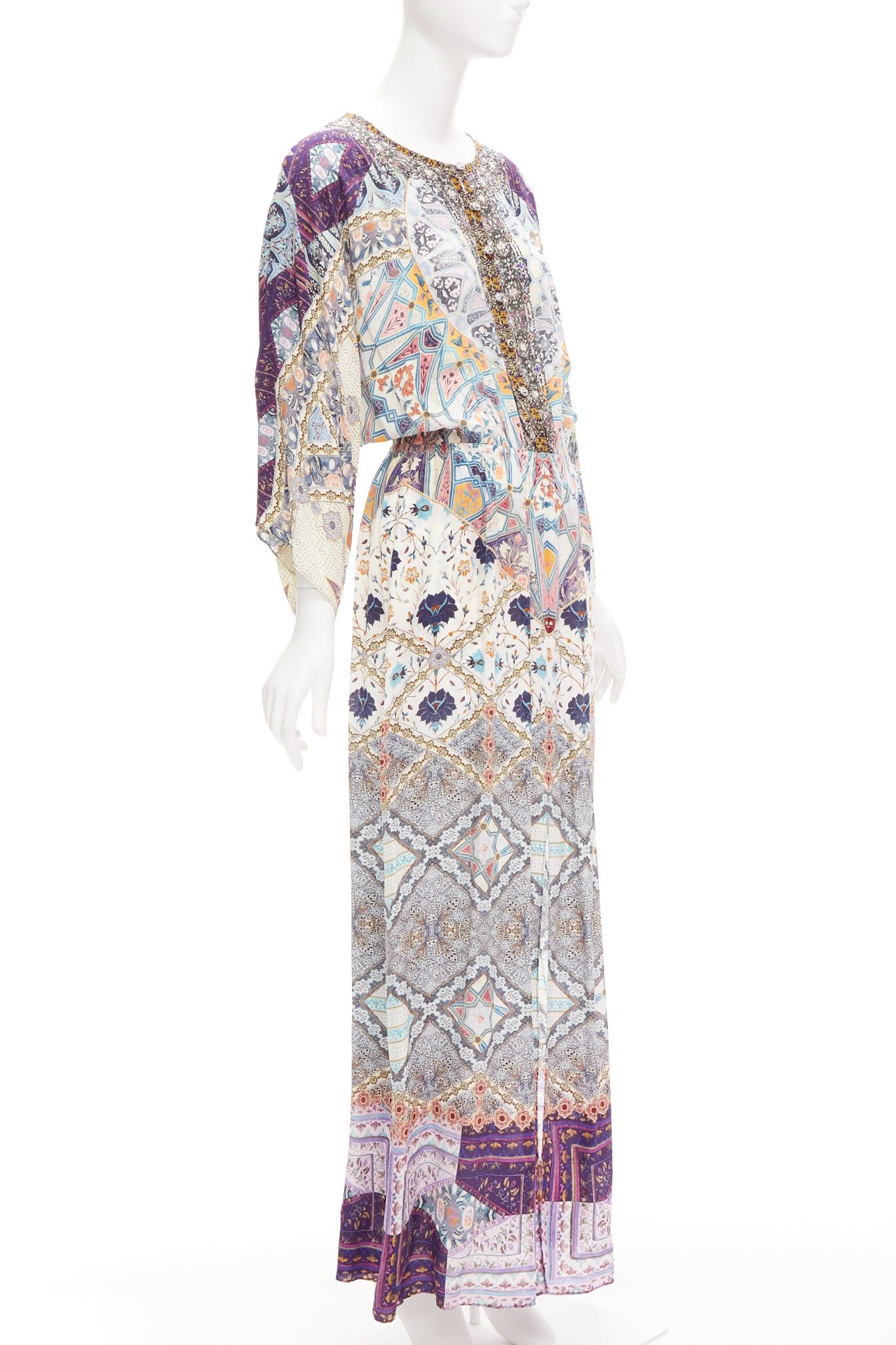 CAMILLA CAMILLA 2016 Tales Of Tatiana 100% silk embellished floral print dress S Size S / US 4 / IT 40 - 3 Thumbnail