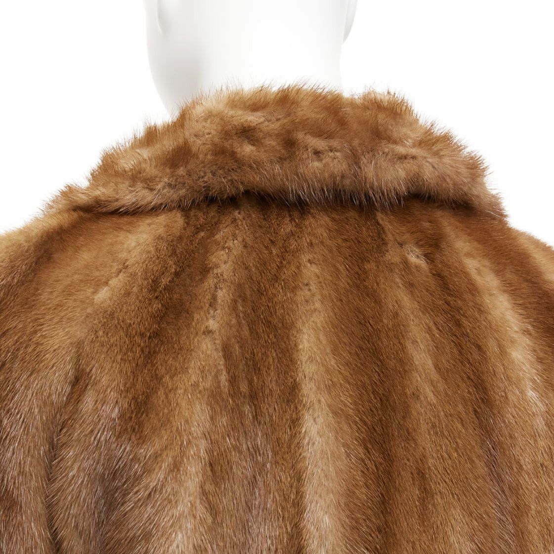 Other CHOMBERT brown genuine fur patched longline collared long sleeve coat Size S / US 4 / IT 40 - 2 Thumbnail