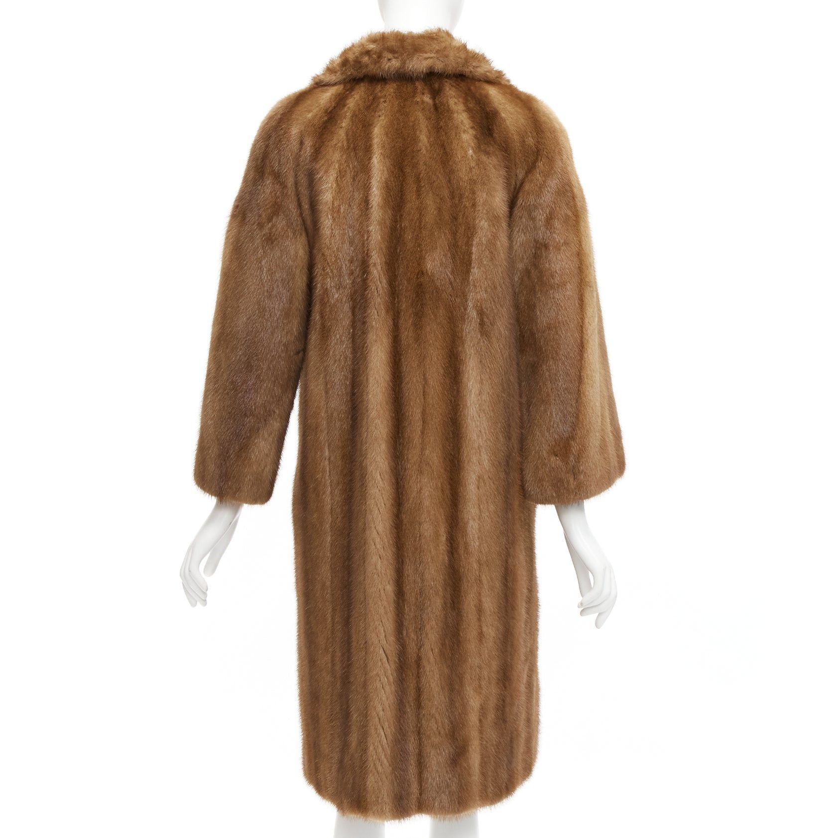 Other CHOMBERT brown genuine fur patched longline collared long sleeve coat Size S / US 4 / IT 40 - 5 Thumbnail